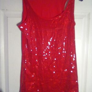 Le Chateau Sparkling Red Tank Top